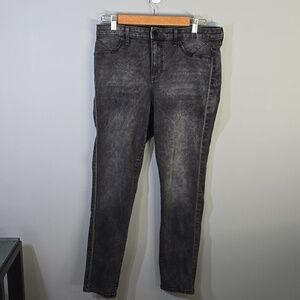 Jennifer Lopez Jeans Women's Size 14 Grey Sculpt Super Skinny Side Stripe Accent